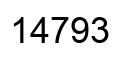 Number 14793 black image
