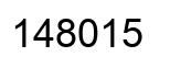 Number 148015 black image