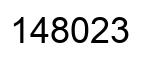 Number 148023 black image
