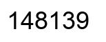 Number 148139 black image