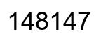 Number 148147 black image