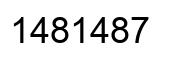 Number 1481487 black image
