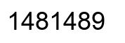 Number 1481489 black image
