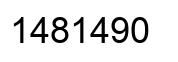 Number 1481490 black image