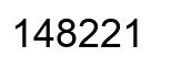 Number 148221 black image