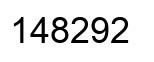 Number 148292 black image