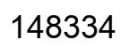 Number 148334 black image