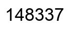 Number 148337 black image