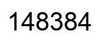 Number 148384 black image