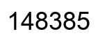 Número 148385 imagen negro