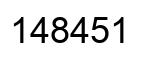Number 148451 black image
