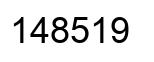 Number 148519 black image