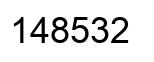 Number 148532 black image