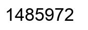 Number 1485972 black image