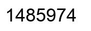 Number 1485974 black image