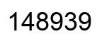 Number 148939 black image