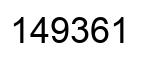 Number 149361 black image