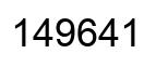 Number 149641 black image