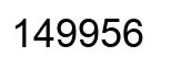 Number 149956 black image