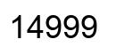 Number 14999 black image