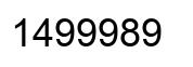 Number 1499989 black image