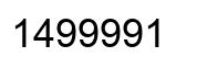 Number 1499991 black image