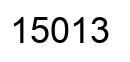 Number 15013 black image
