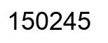 Number 150245 black image