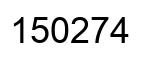 Number 150274 black image