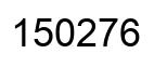 Number 150276 black image