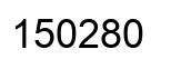 Number 150280 black image