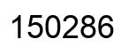 Number 150286 black image