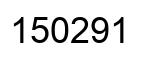 Number 150291 black image