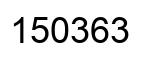Number 150363 black image