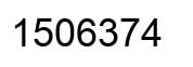 Number 1506374 black image