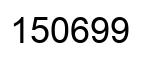 Number 150699 black image