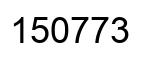Number 150773 black image