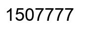 Number 1507777 black image