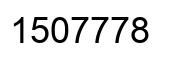 Number 1507778 black image