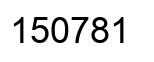 Number 150781 black image