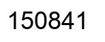 Number 150841 black image