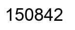 Number 150842 black image