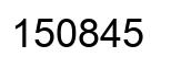 Number 150845 black image