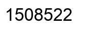 Number 1508522 black image