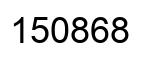 Number 150868 black image