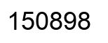 Número 150898 imagen negro