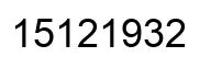 Number 15121932 black image
