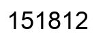 Number 151812 black image