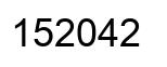 Number 152042 black image