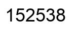 Number 152538 black image